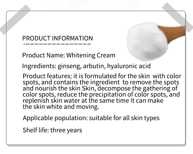 Meremajakan Whitening Spot Cream Kosmetik Pabrik OEM ODM